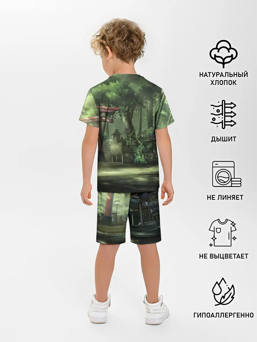 Детская пижама с шортами / Фейри Тейл лес
