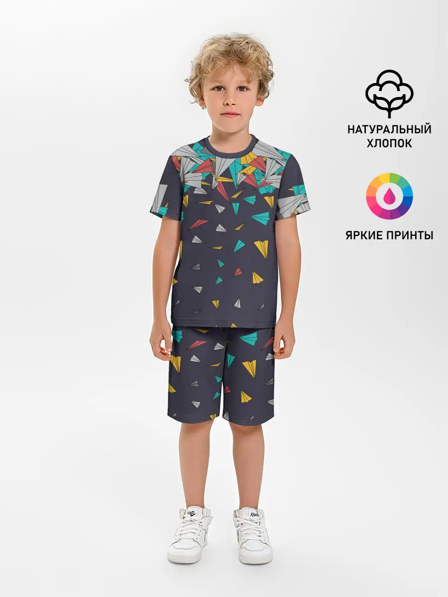 Детская пижама с шортами / Самолётики