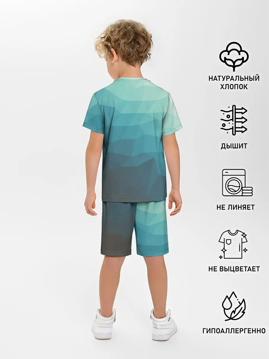 Детская пижама с шортами / Геометрия