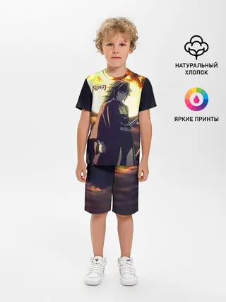 Детская пижама с шортами / Demon Slayer: Kimetsu no Yaiba