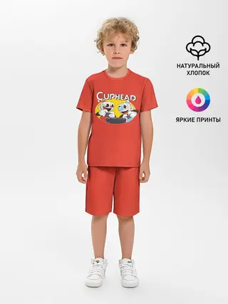 Детская пижама с шортами / Cuphead