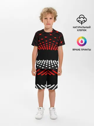 Детская пижама с шортами / Абстракция