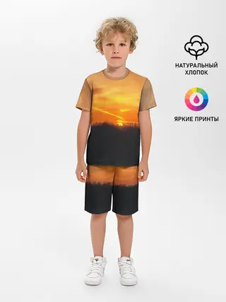Детская пижама с шортами / Закат