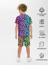 Детская пижама с шортами / Неоновый градиент