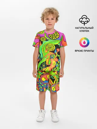 Детская пижама с шортами / КИСЛОТА / КИСЛОТНЫЙ