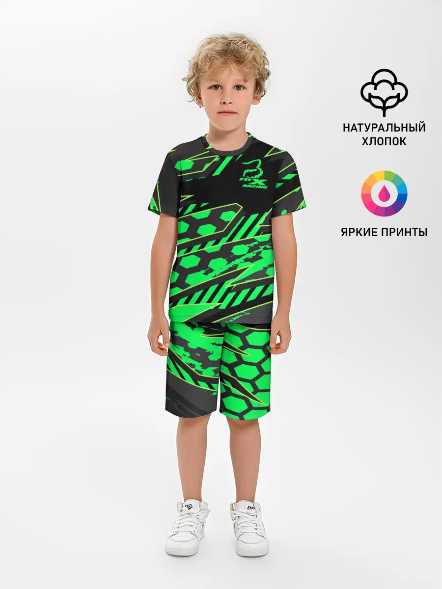 Детская пижама с шортами / Форма для мотокросса FOX