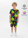 Детская пижама с шортами / Абстрактный разноцветный узор