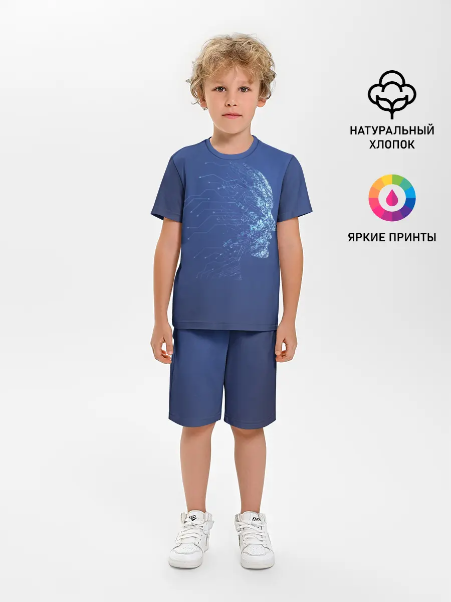 Детская пижама с шортами / Digital face