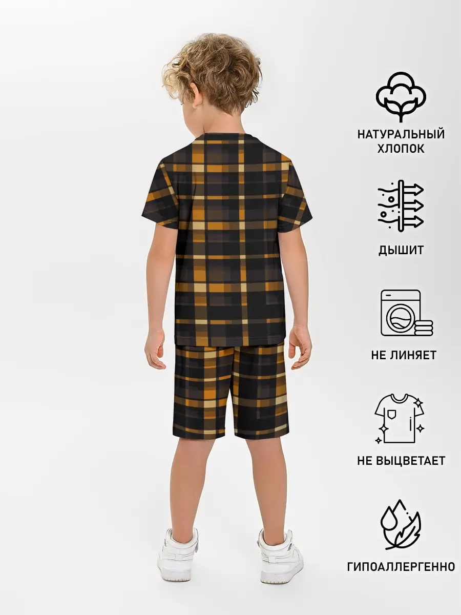 Детская пижама с шортами / В клетку