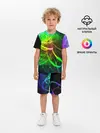 Детская пижама с шортами / ЗЕЛЕНЫЙ НЕОН