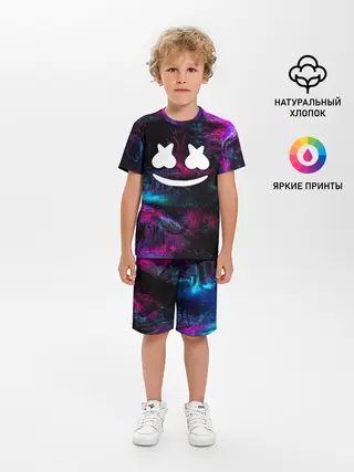 Детская пижама с шортами / Marshmello NEON