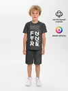 Детская пижама с шортами / Надпись Hack the future