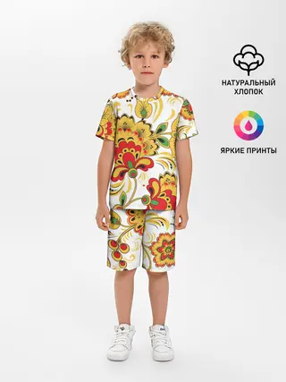 Детская пижама с шортами / Хохлома