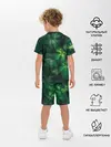 Детская пижама с шортами / Тропическая листва | Тропики
