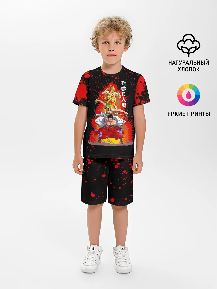 Детская пижама с шортами / Санджи, Зоро и Луффи One Piece
