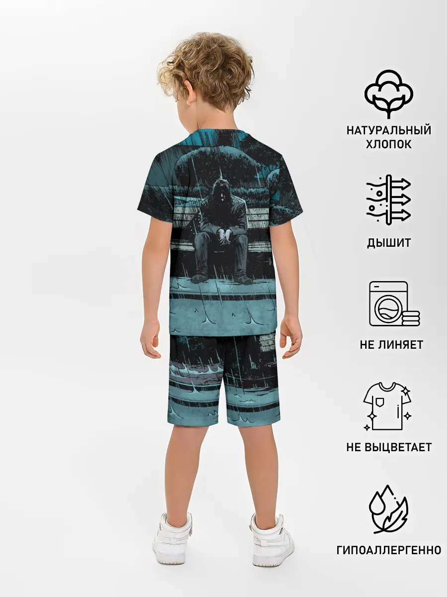 Детская пижама с шортами / Киану Ривз - комикс о боге