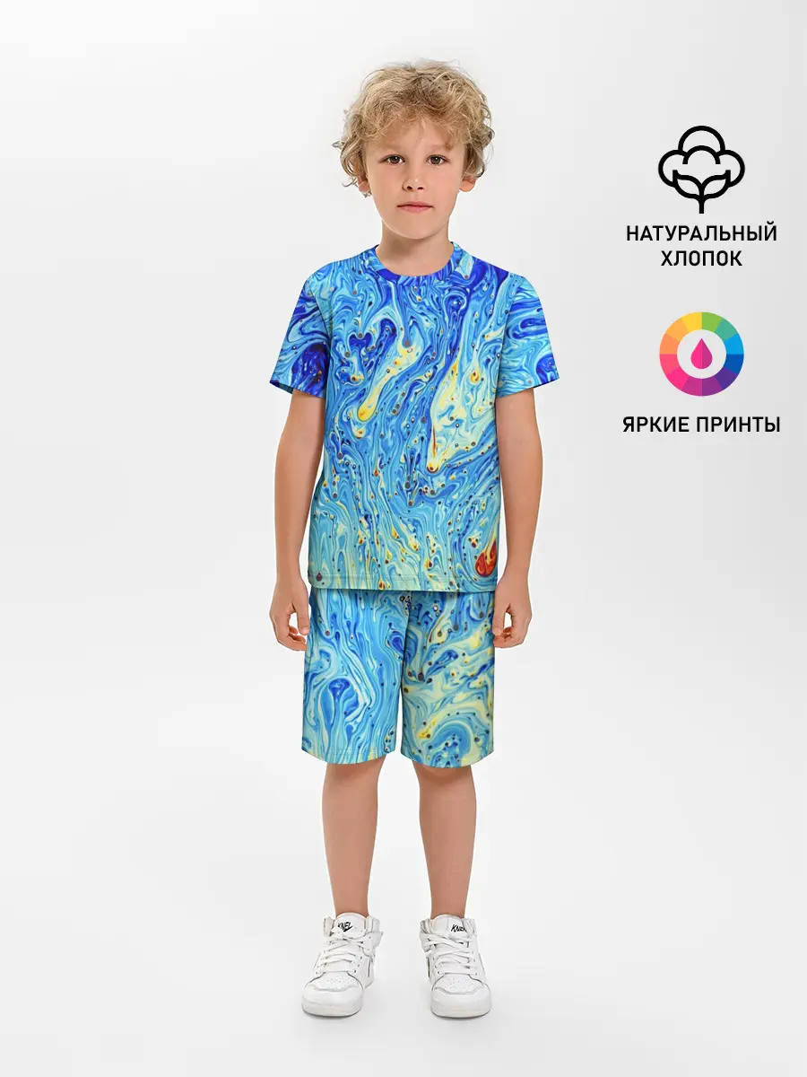 Детская пижама с шортами / Сползающие краски