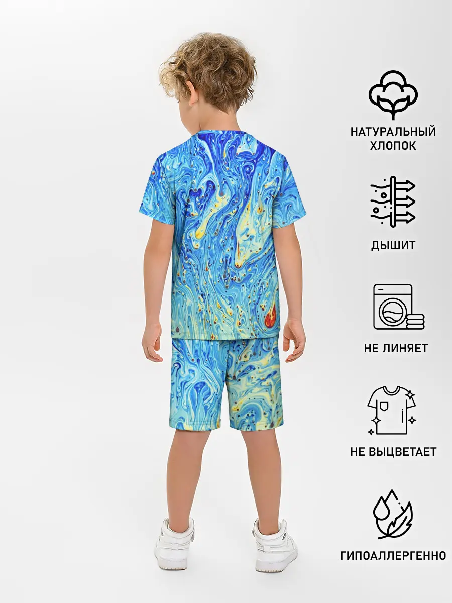 Детская пижама с шортами / Сползающие краски