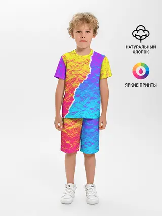 Детская пижама с шортами / Цветные переливы