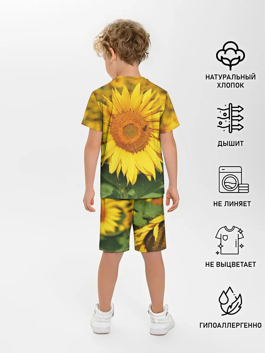 Детская пижама с шортами / Подсолнух
