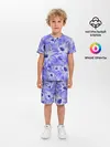 Детская пижама с шортами / Синие Цветы