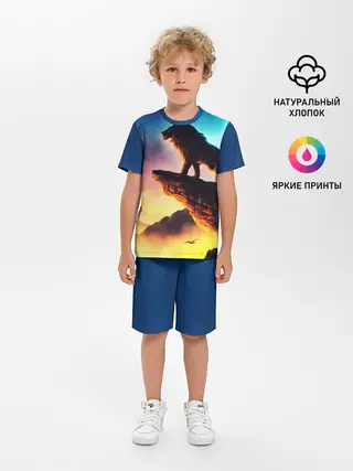 Детская пижама с шортами / Лев