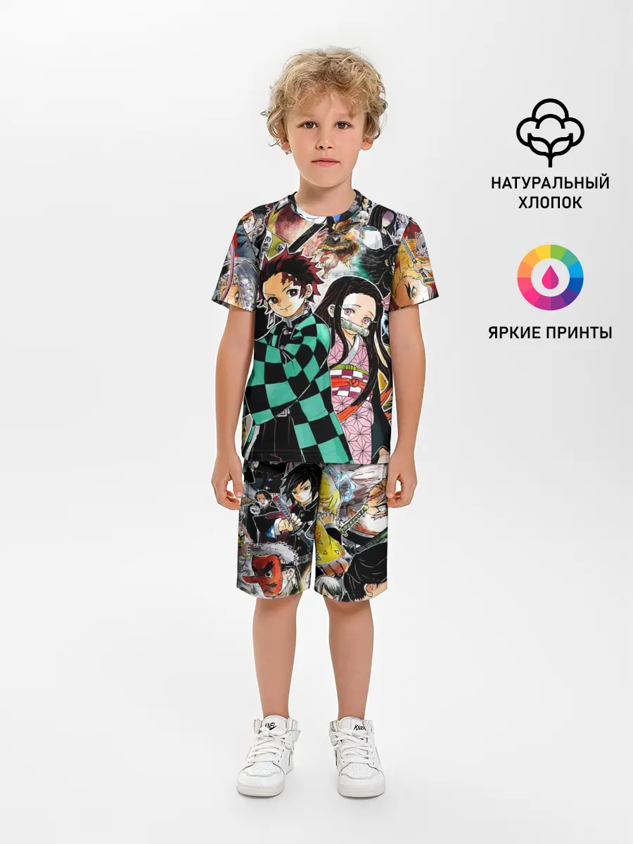 Детская пижама с шортами / Клинок рассекающий демонов