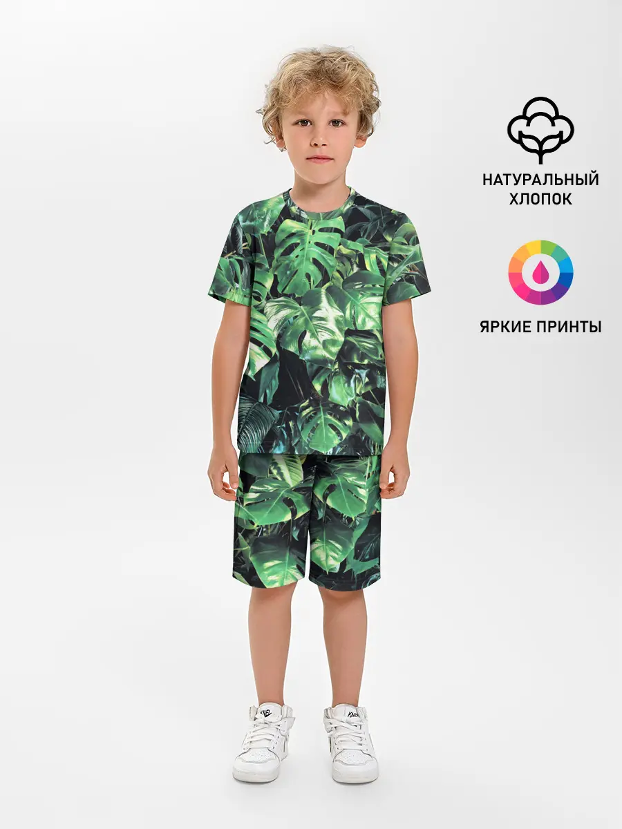 Детская пижама с шортами / ЛИСТЬЯ