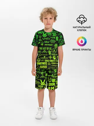 Детская пижама с шортами / ЛОГОТИПЫ ИГР
