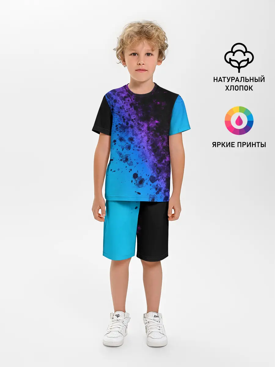 Детская пижама с шортами / Неоновые Краски