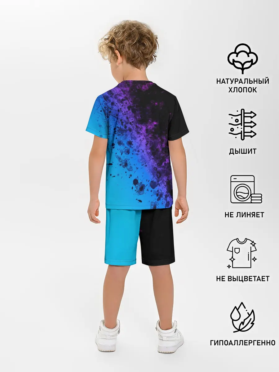 Детская пижама с шортами / Неоновые Краски