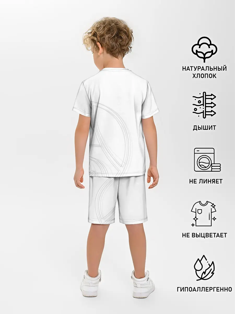 Детская пижама с шортами / PSG | Core Big Logo White