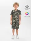 Детская пижама с шортами / Камуфляж с толстыми котами