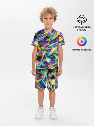 Детская пижама с шортами / Космическая хризонтема