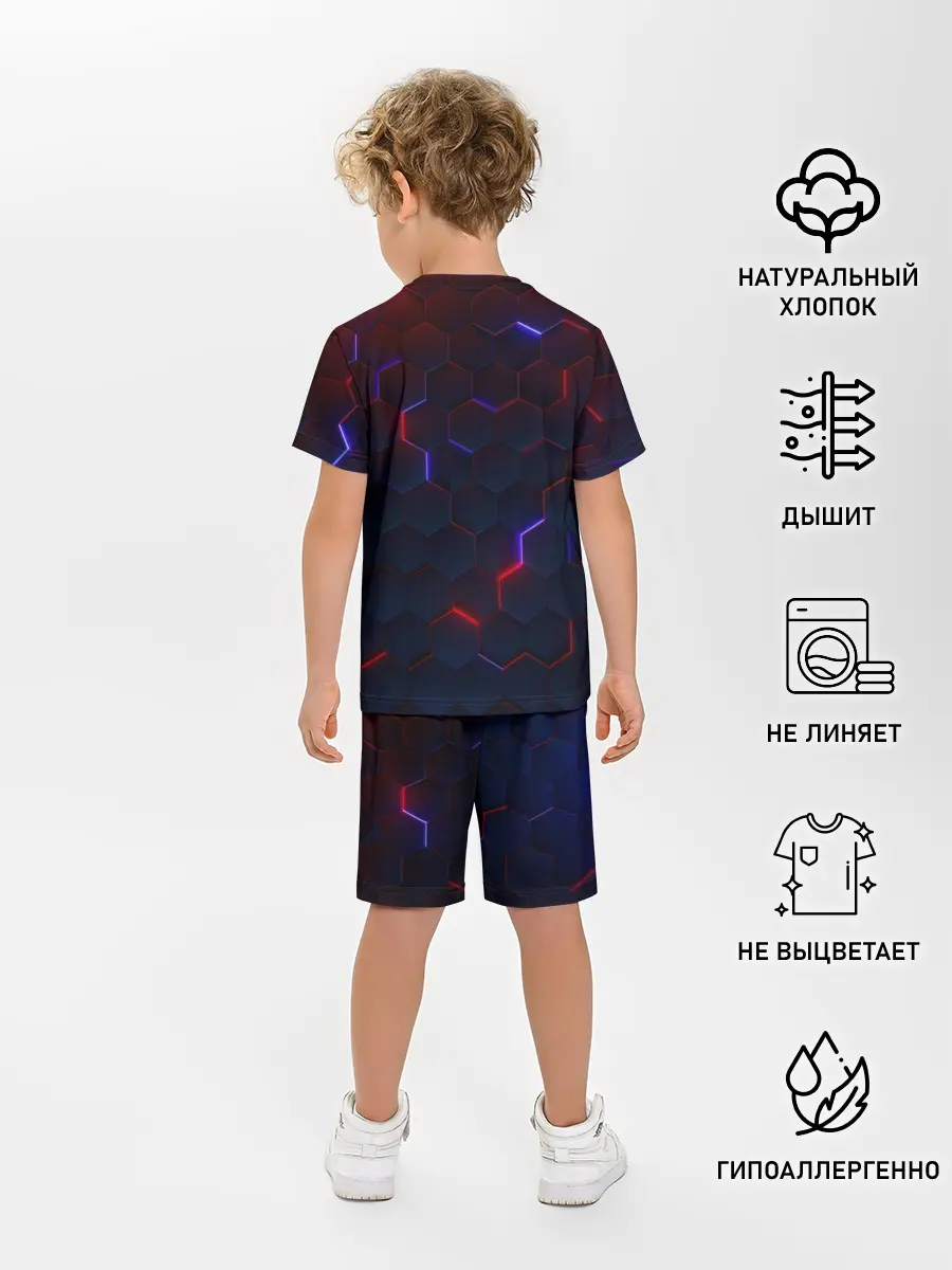 Детская пижама с шортами / Light Background