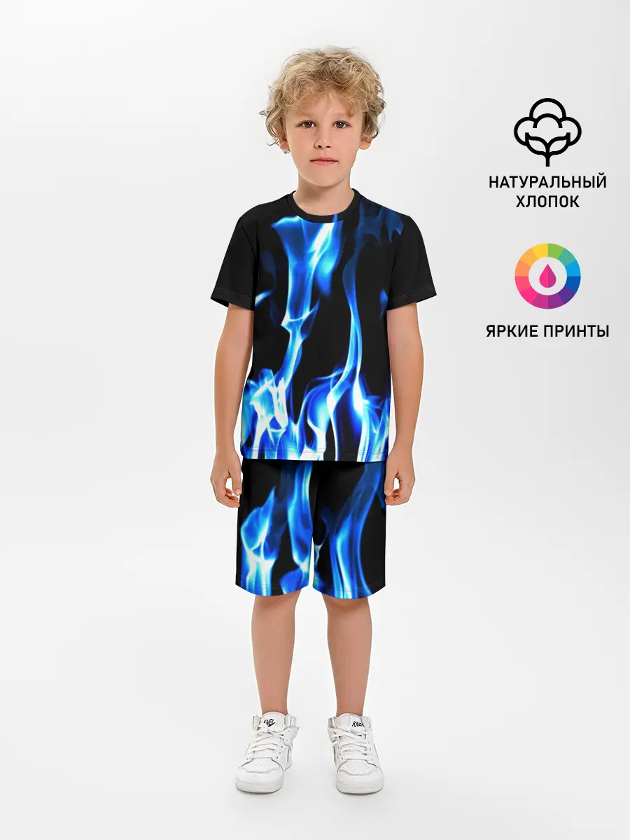 Детская пижама с шортами / Огонь