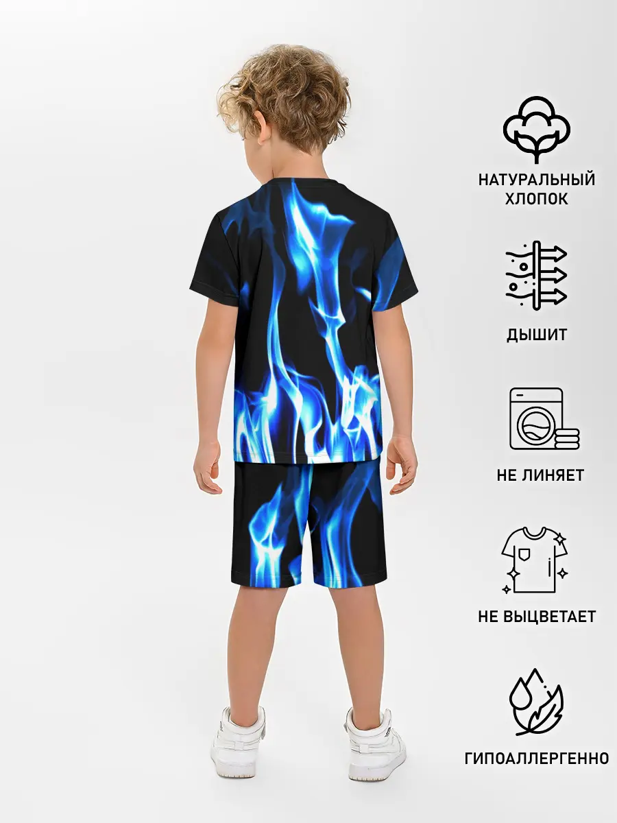 Детская пижама с шортами / Огонь