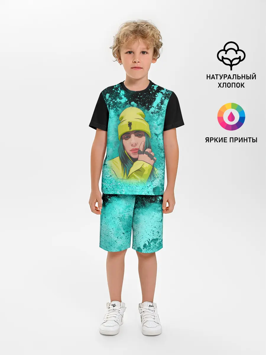 Детская пижама с шортами / BILLIE EILISH | БИЛЛИ АЙЛИШ