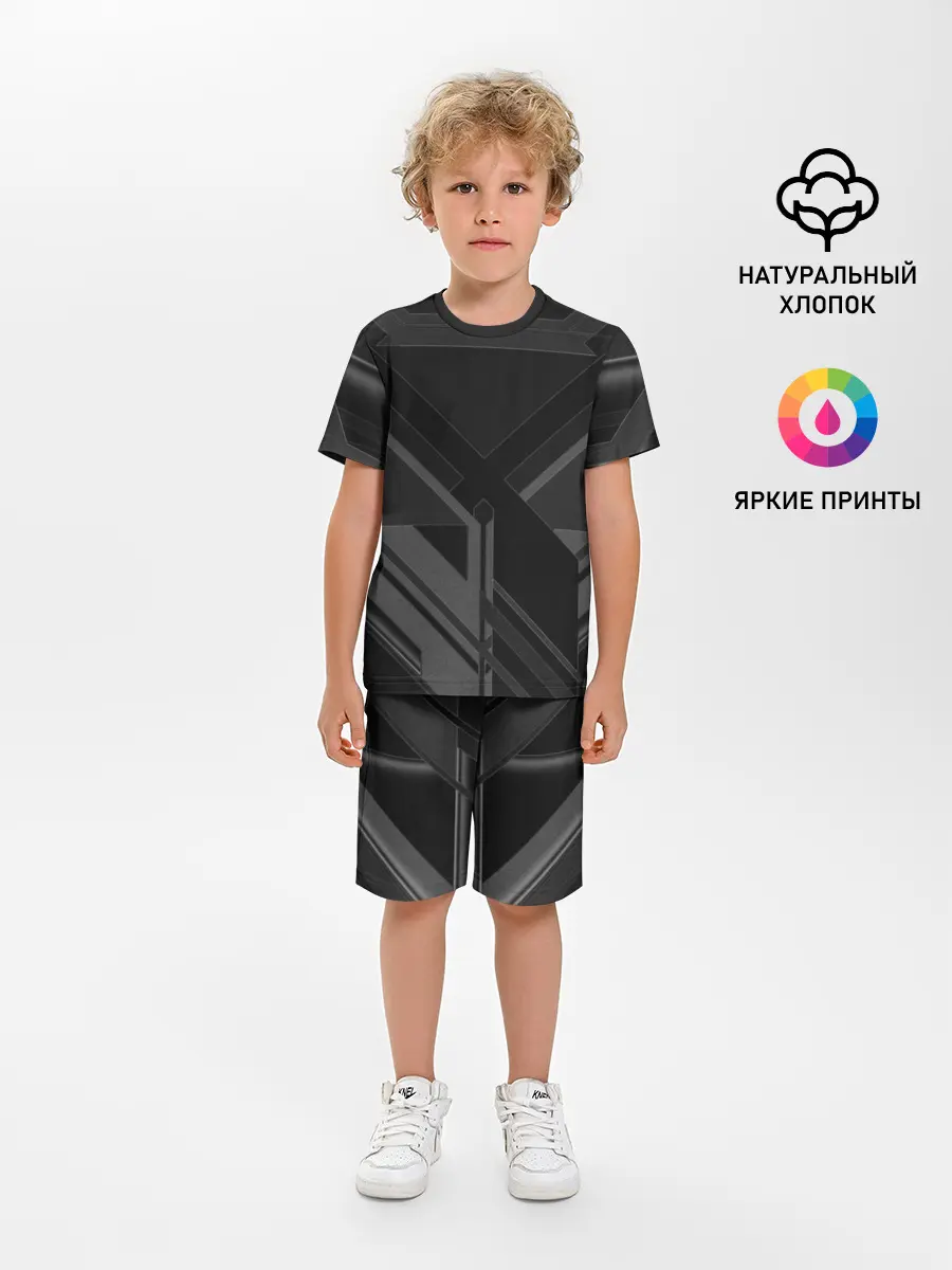 Детская пижама с шортами / Хромированная Сталь
