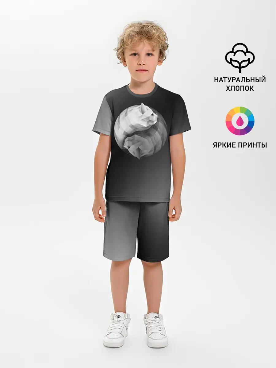 Детская пижама с шортами / Янь Янь Котики