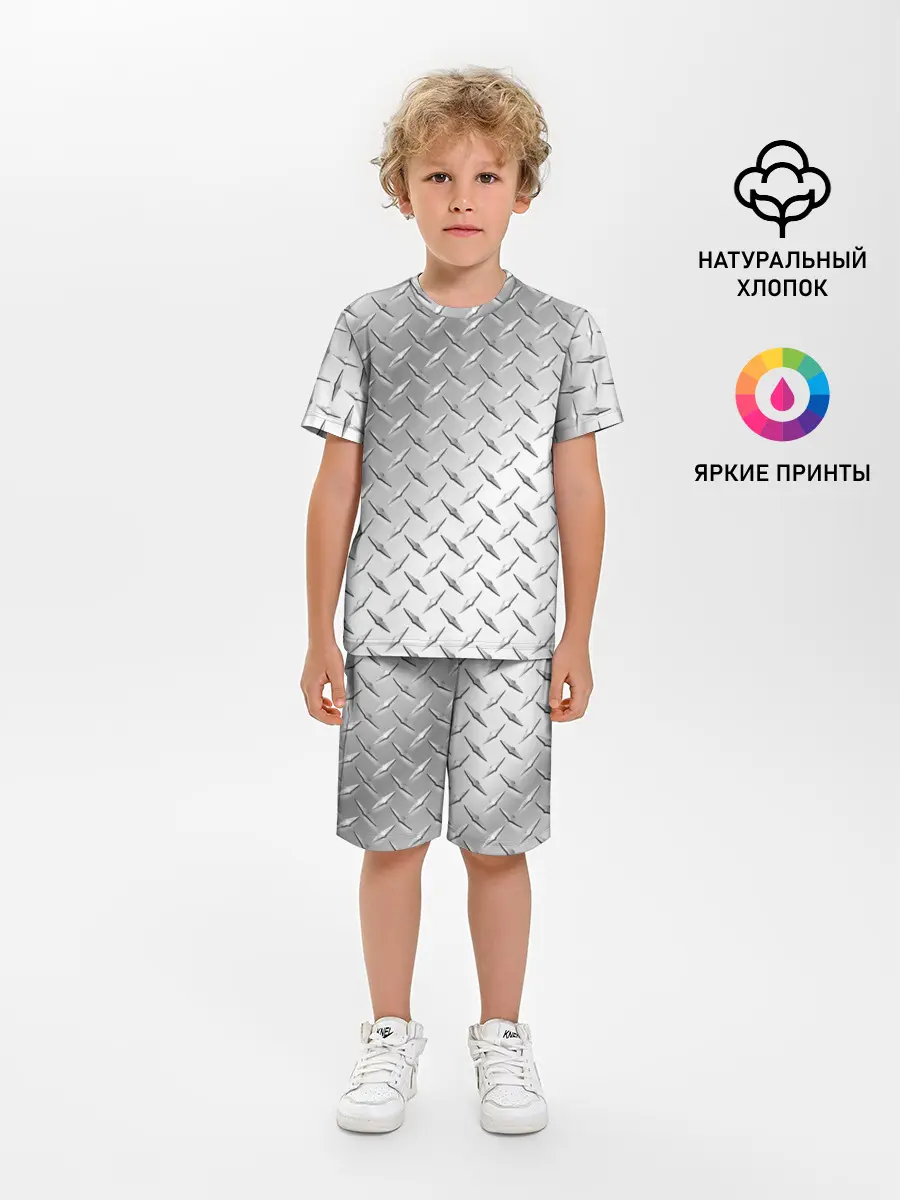 Детская пижама с шортами / Рифлёный металл