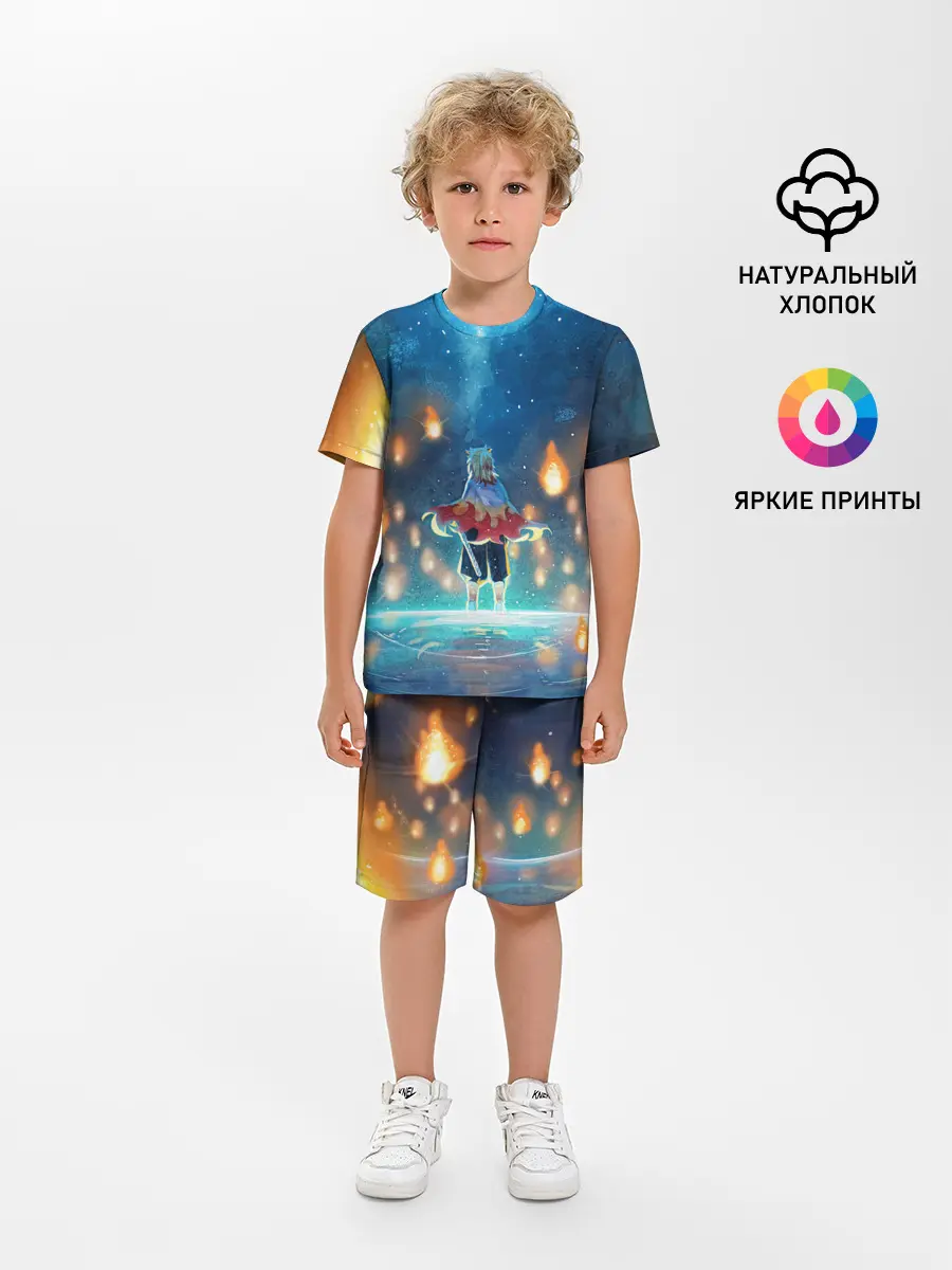 Детская пижама с шортами / Ренгоку Кёджуро Клинок демонов