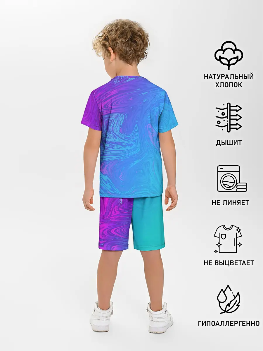 Детская пижама с шортами / BACKGROUND IN NEON