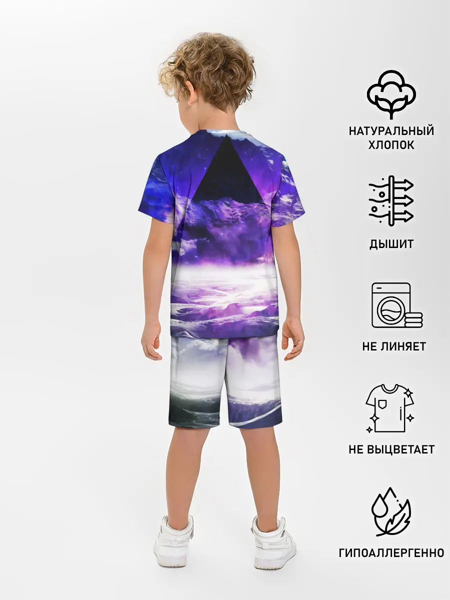 Детская пижама с шортами / Космический треугольник