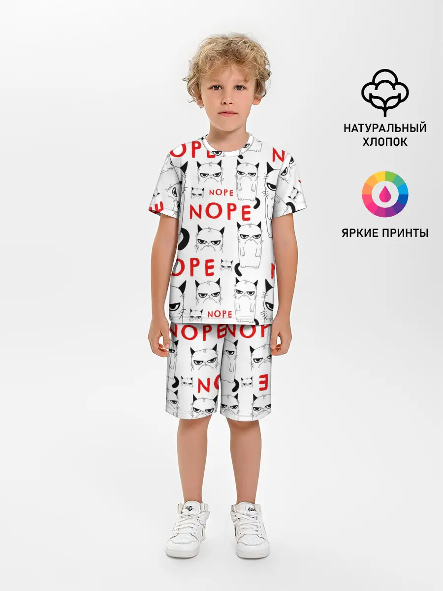 Детская пижама с шортами / Grumpy Cat. Nope!