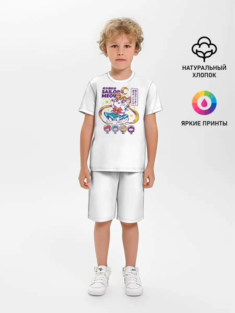 Детская пижама с шортами / Sailor Meow