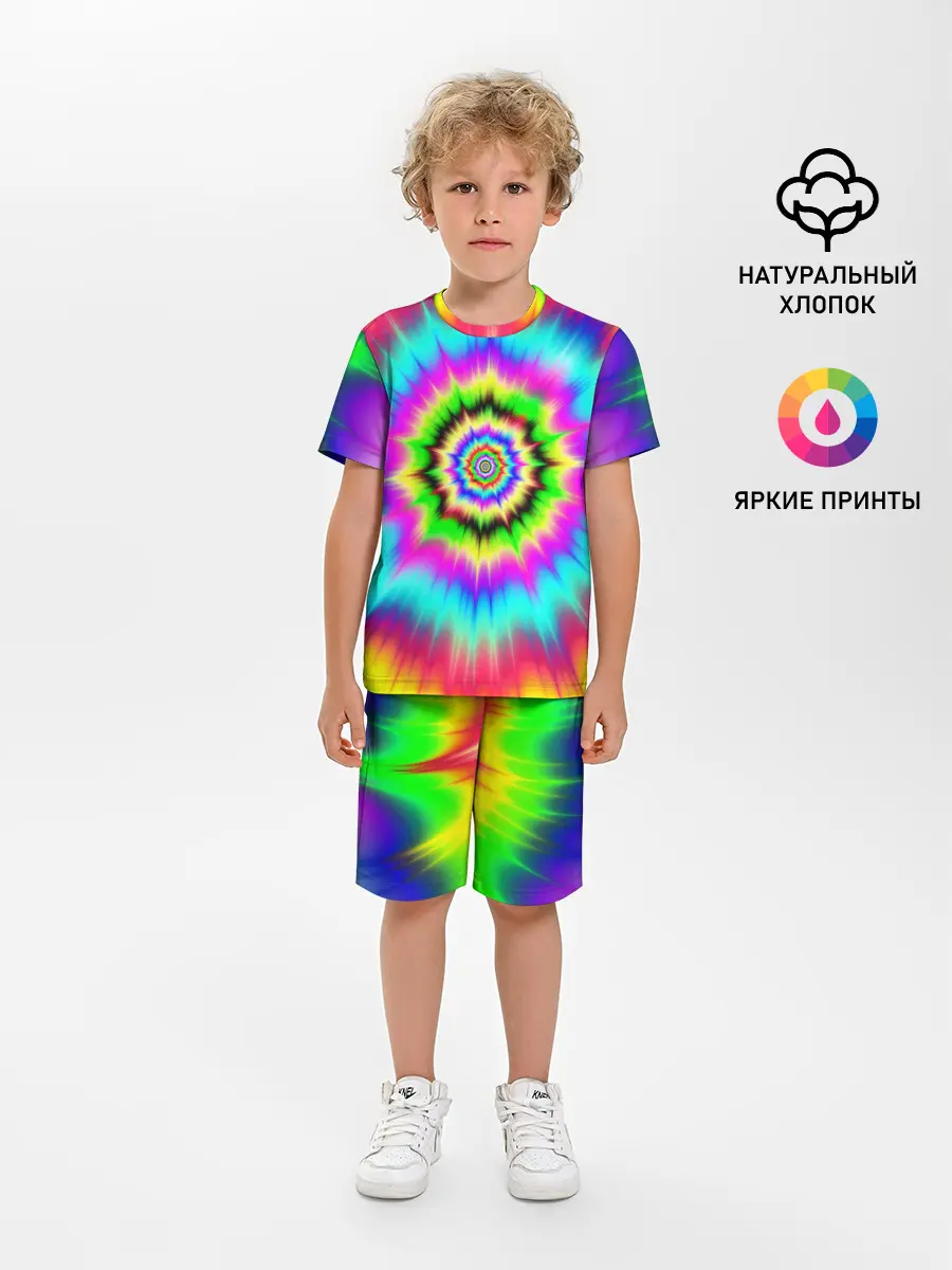 Детская пижама с шортами / ОПТИЧЕСКИЙ УЗОР