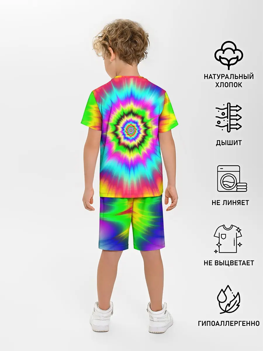 Детская пижама с шортами / ОПТИЧЕСКИЙ УЗОР