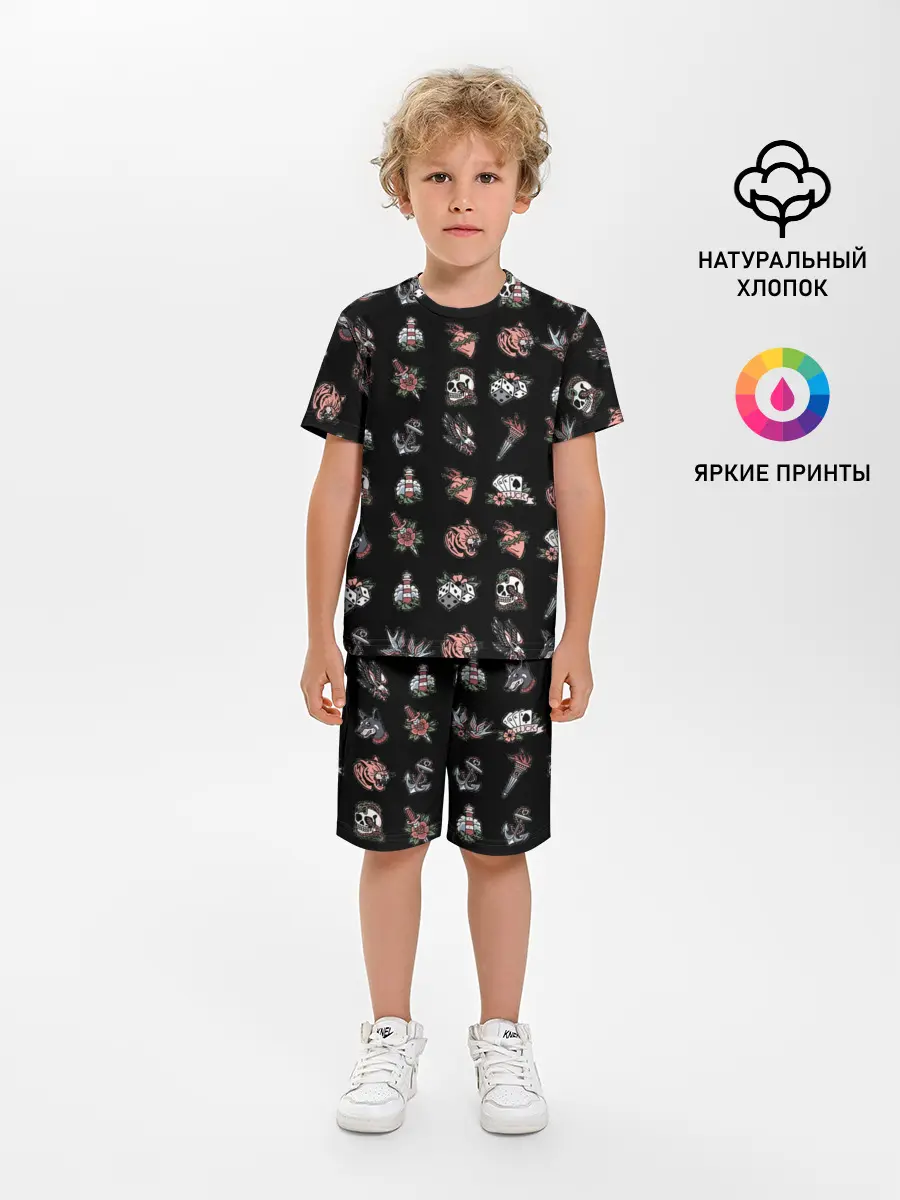 Детская пижама с шортами / Уличные эмблемы