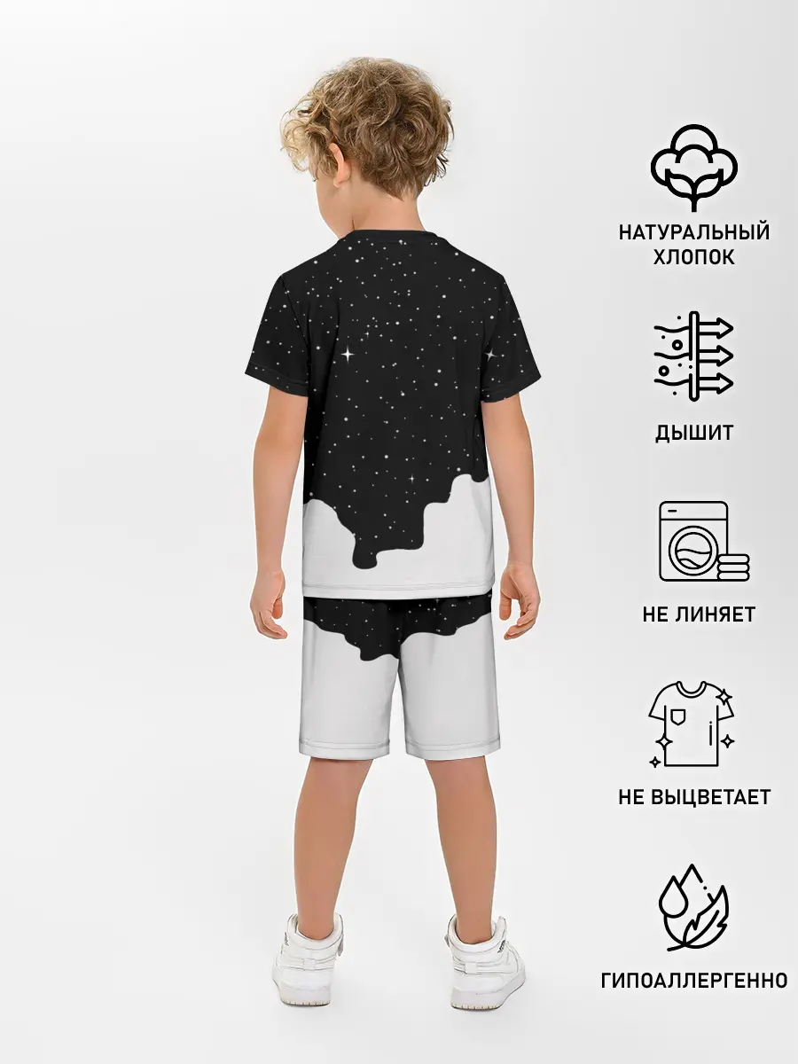Детская пижама с шортами / Космический Кот